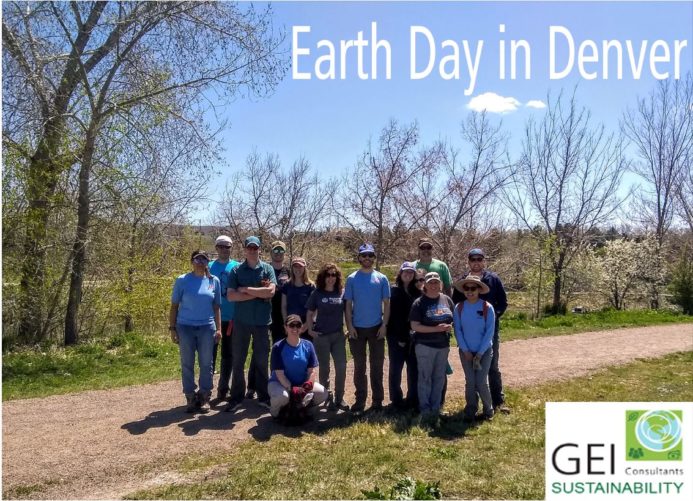 group of people outside on dirt road in Denver