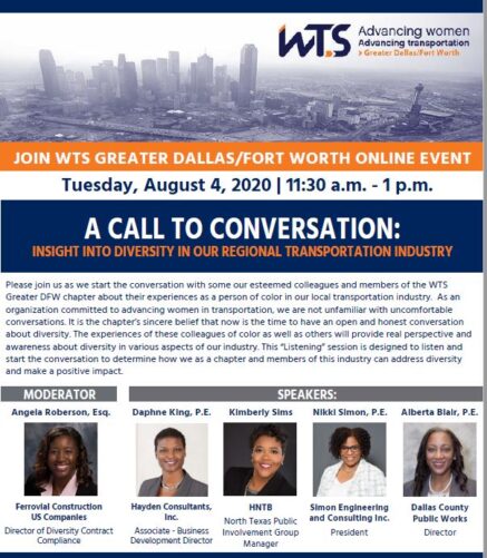 WTS Greater DFW chapter panel flyer